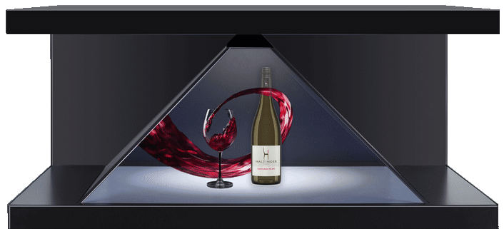 Hologram projector meets wine culture