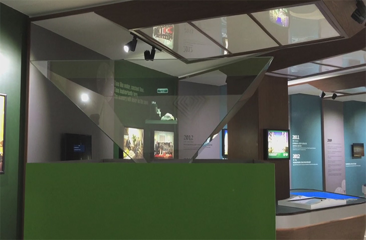 埃及苏伊士合作区展厅多媒体360度全息投影