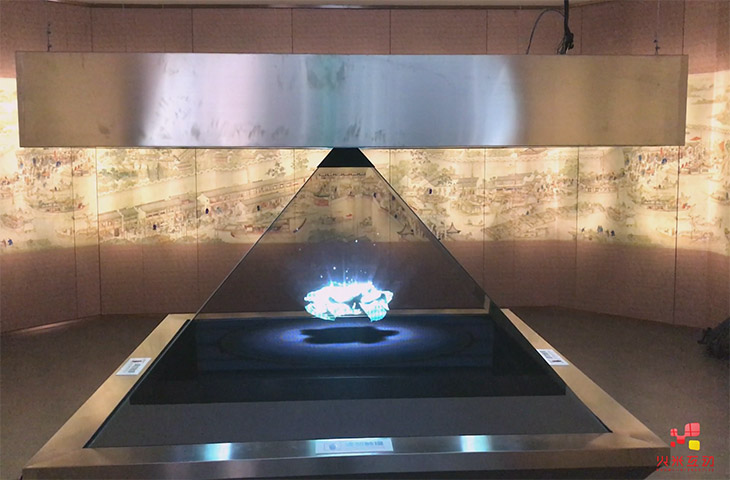 苏州丝绸文化博物馆360度全息投影柜