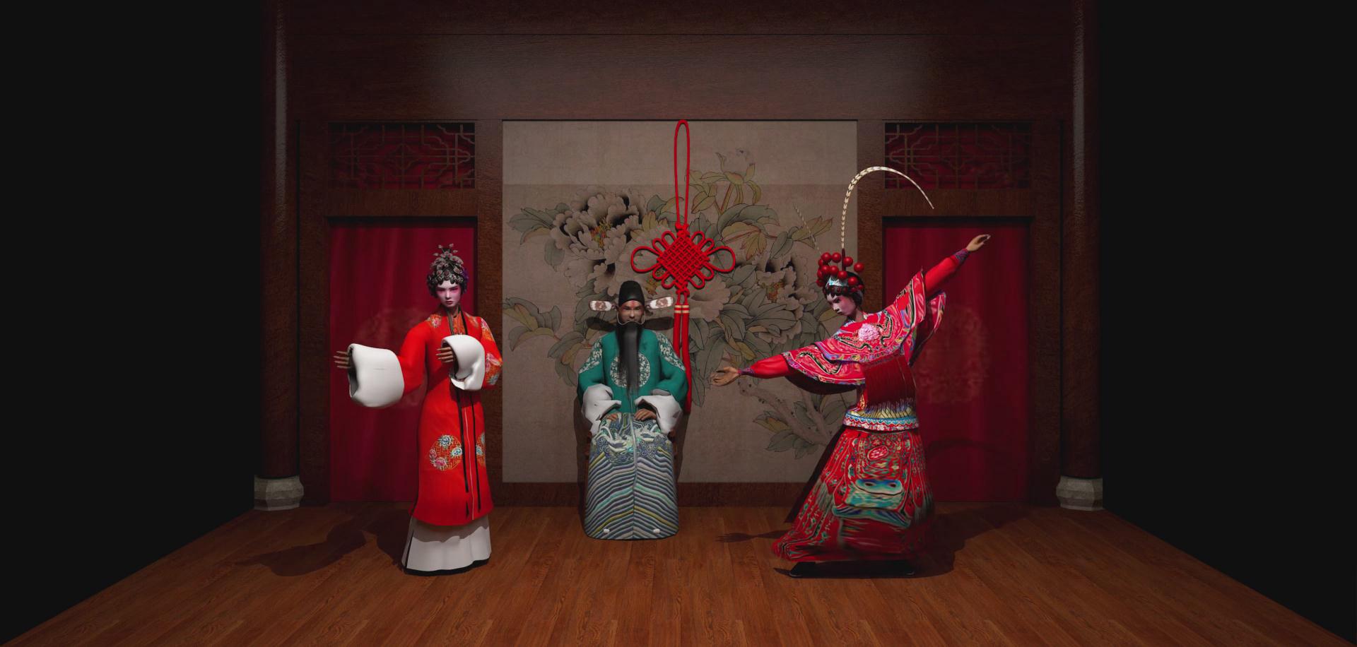 上海大世界梨园戏折幕投影三维影片