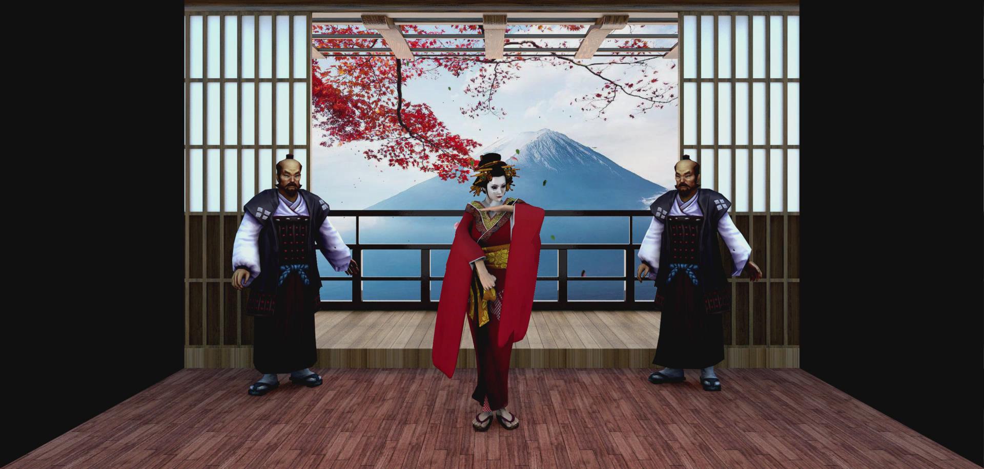 上海大世界日本歌舞伎折幕投影三维影片