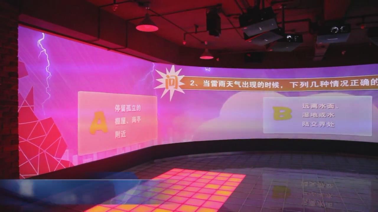 天气知识环幕投影