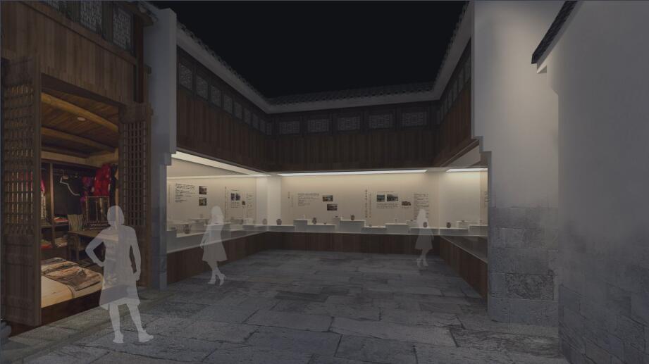 上海县700年数字博物馆设计效果图-第二展厅