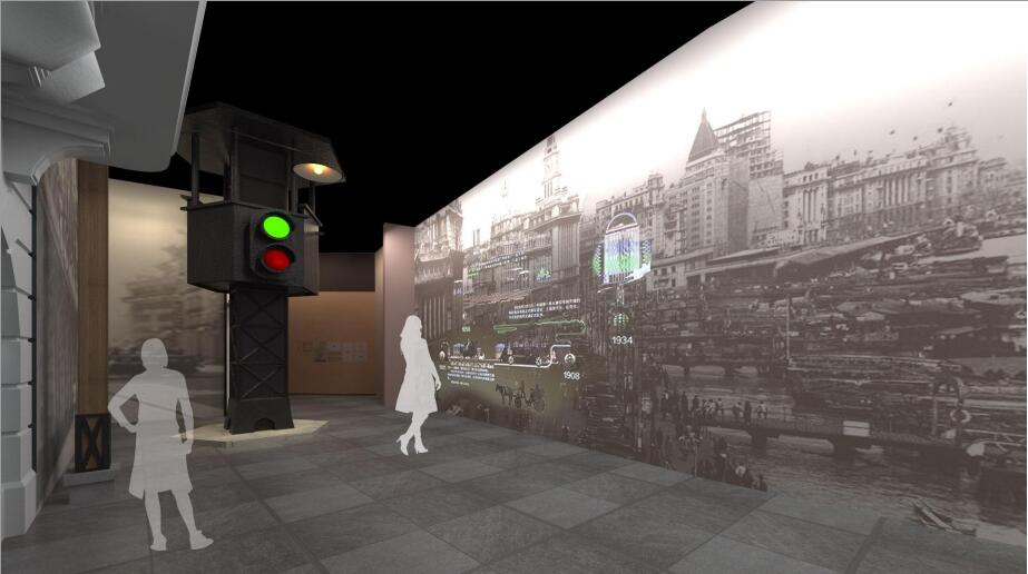 上海县700年数字博物馆设计效果图-互动投影