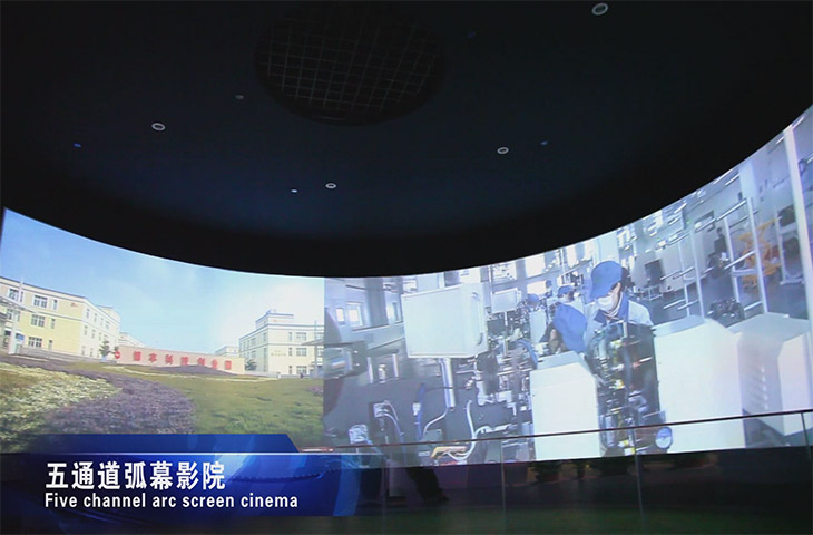张家港五十周年展馆环幕投影