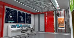 江苏久润企业展厅设计效果图-大数据展示
