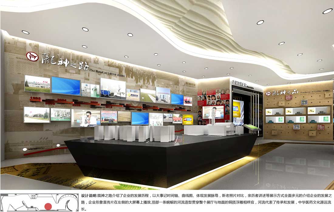 甘肃陇神企业数字展厅设计效果图-发展历程