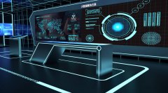 中新网安企业展厅大数据设计效果图